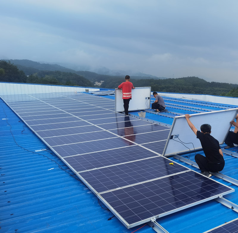 Projek fotovoltaik atas bumbung mini-rel pemasangan mudah 3.3 MW