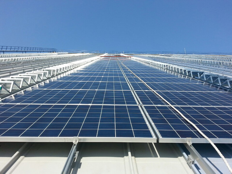 3.31 MW-Croatia Sistem PV Solar Dipasang Bumbung Logam