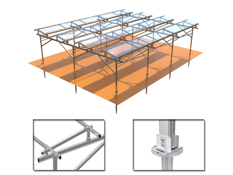 Solar Farm Agricultural Mounting Systems PV Modules Solar Panel Mounting Structure Brackets