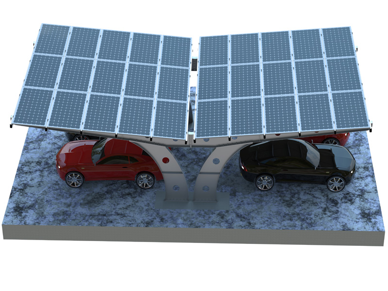 Carport Solar Cantilever Steel OEM Untuk Komersial Dan Kediaman